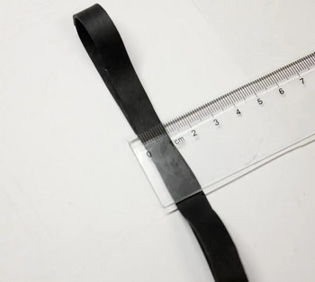 Πλάτος 1cm Μαύρο Χρώμα Λαστιχένια βαρέως τύπου για φινίρισμα σακίδιο πλάτης Υπαίθριο κάμπινγκ
