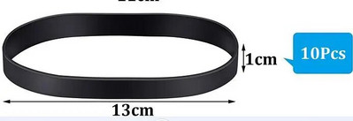 Πλάτος 1cm Μαύρο Χρώμα Λαστιχένια βαρέως τύπου για φινίρισμα σακίδιο πλάτης Υπαίθριο κάμπινγκ