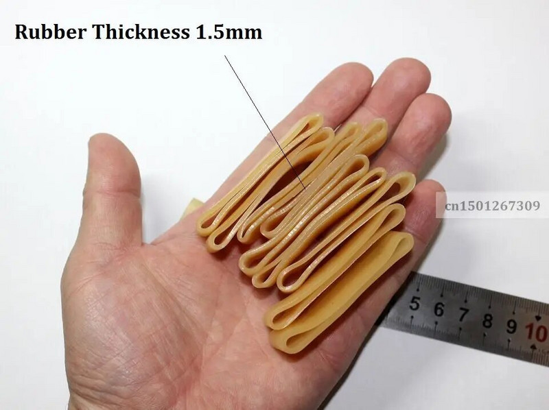 20 vienetų, tvirtos, didelės apkrovos, plačios elastinės silikoninės latekso guminės juostos, plokščios ilgio 6 cm 2,36 colio