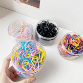 500 gab Krāsainas gumijas lentes Elastīgas matu lentes Bērnu meiteņu zirgastes turētājs bizēm Kāzu frizūras Biroja piederumi