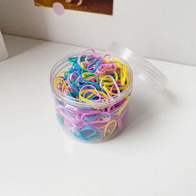 500 gab Krāsainas gumijas lentes Elastīgas matu lentes Bērnu meiteņu zirgastes turētājs bizēm Kāzu frizūras Biroja piederumi