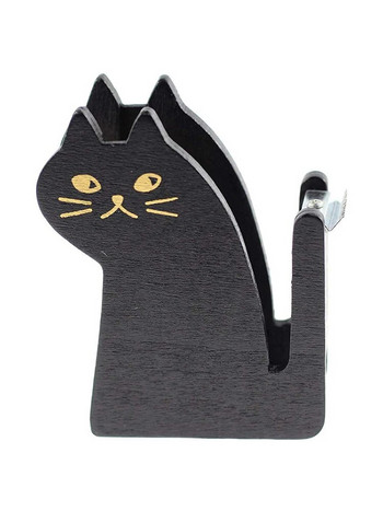 Hot Sale Wooden Cute Tape Dispenser Cutter Kawaii Cat αξεσουάρ γραφείου Μίνι βάση κοπής Washi