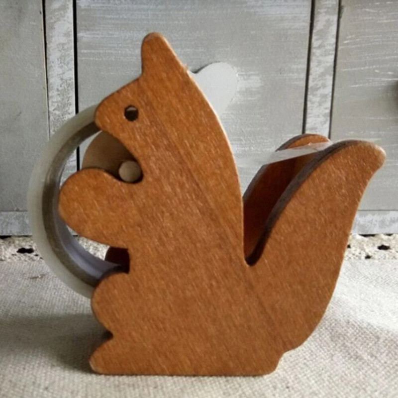 Kuum müük Puidust armas lindi jaoturi lõikur Kawaii kassi kontoritarvikute mini Washi lõikehoidik
