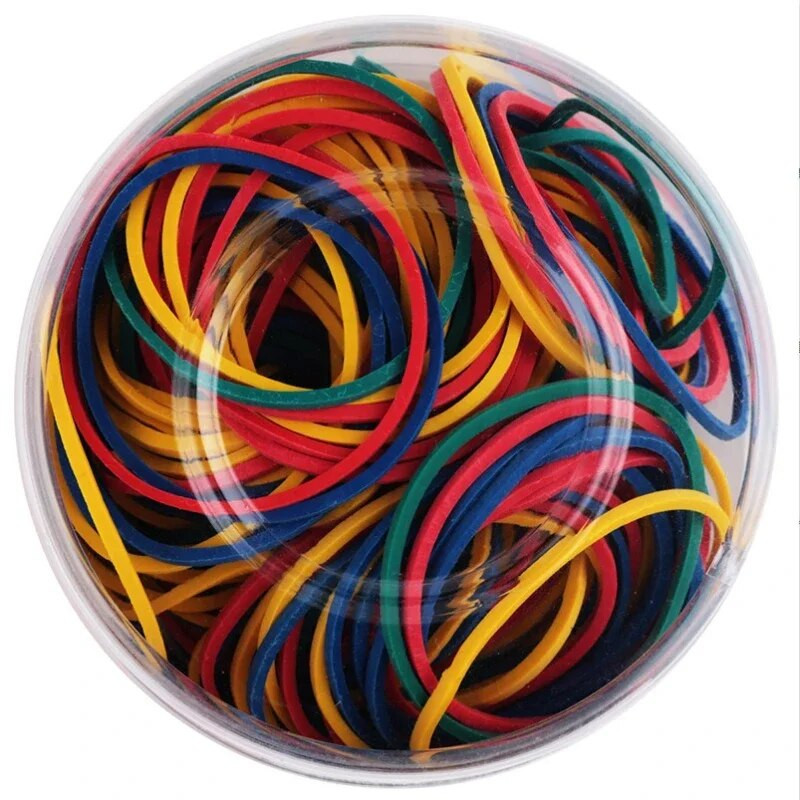 Värvilised elastsed kummipaelad paberarved Raha Juukseaas Kodukontoritarbed Sõrmuspaelad