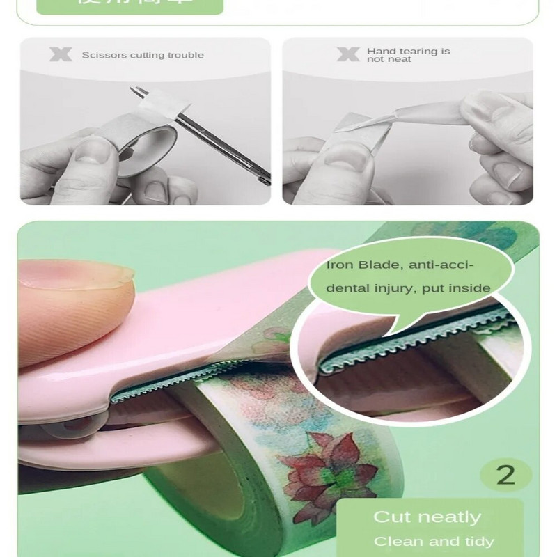 DIY papīra lentes griešanas klipsi Amatniecība Scrapbooking rīki Mini mākslas lentes griezējs Pārnēsājams konfekšu krāsu lentes organizators skolas birojs