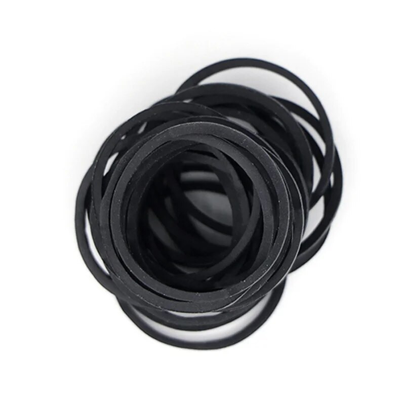 100 gab. melna gumijas lente, elastīgās lentes biroja skolai mājās, spēcīga elastīga matu lentes cilpa biroja piederumiem 25 * 14 mm