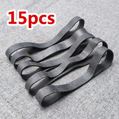 15 τμχ Μαύρες λαστιχένιες ταινίες 14,5 cm/5,7 ιντσών Μεγάλου μεγέθους ελαστικό ελαστικό δαχτυλίδι για πακέτα επιστολόχαρτου γραφείου