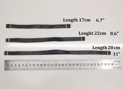 Широчина 10 mm черна еластична гумена лента тежък здрав голям промишлен вратовръзка кофа за боклук ленти дълъг размер