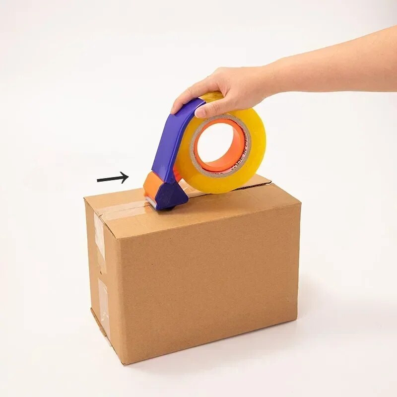 5xm/6cm lentes dozators Organe zilas krāsas rokas lielas lentes dozators Worker Express kastes iepakojuma kastes aizzīmogošanas instrumentiem