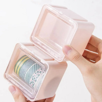 Fashion Washi Tape Storage Box Μίνι Universal Round Edge Mini Universal Tape Protective Storage Dispenser