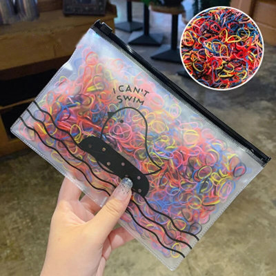 1000 tk armsad värvilised kummist rõngad ühekordselt kasutatavad elastsed juuksepaelad hobusesaba hoidja kummipaela Scrunchies laste juuste aksessuaarid100