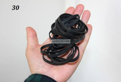 30 ruda balta juoda elastinga pločio 5 mm guminės juostos pašto pakuotėms pakuoti - skersmuo 50 mm