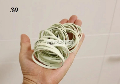 30 ruda balta juoda elastinga pločio 5 mm guminės juostos pašto pakuotėms pakuoti - skersmuo 50 mm