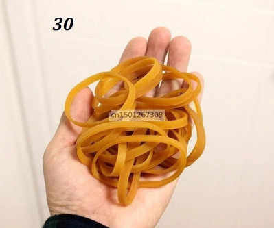 30 ruda balta juoda elastinga pločio 5 mm guminės juostos pašto pakuotėms pakuoti - skersmuo 50 mm