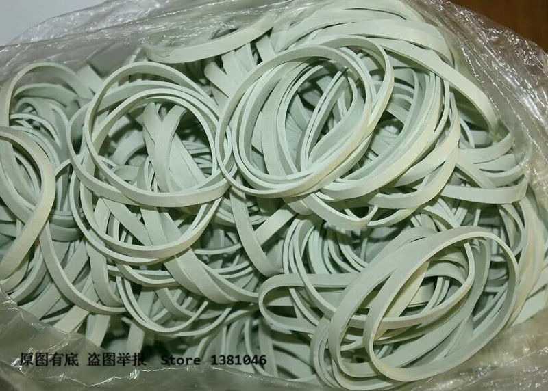 30 ruda balta juoda elastinga pločio 5 mm guminės juostos pašto pakuotėms pakuoti - skersmuo 50 mm