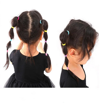 100τμχ υψηλής ποιότητας Διάφορου χρώματος Ελαστικό σχοινί λαστιχάκι Γυναικεία κορίτσια παιδική γραβάτα Εργαλεία styling μαλλιών Μαθητές Σχολικά είδη