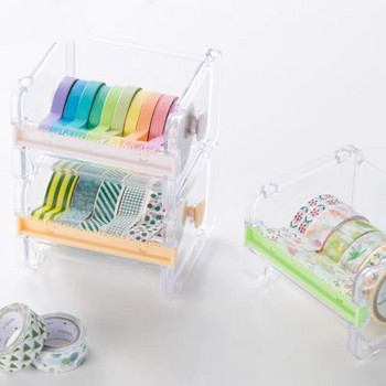 Masking Adhesive Tape Dispenser Cutter Desk Θήκη ταινίας Washi Box αποθήκευσης Organizer Σχολικά είδη γραφείου
