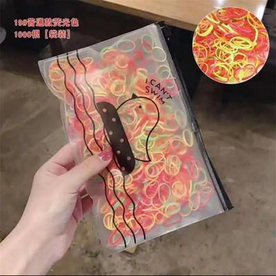 1000 gab. Meiteņu matu aksesuāri Dāvana neilona gumijas lente elastīga matu lente galvas lente bērniem zirgastes turētāja lente bērnu rotājumi