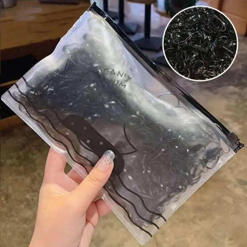 1000 gab. Meiteņu matu aksesuāri Dāvana neilona gumijas lente elastīga matu lente galvas lente bērniem zirgastes turētāja lente bērnu rotājumi