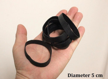 Широчина 1 см Тежкотоварни черни еластични ластици Опаковка Връзка Опаковка - Вие избирате размер и количество