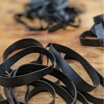 Πλάτος 1cm Heavy Duty Μαύρα Ελαστικά Λαστιχάκια Συσκευασία Γραβάτα Συσκευασία - Επιλέγετε Μέγεθος και Ποσότητα