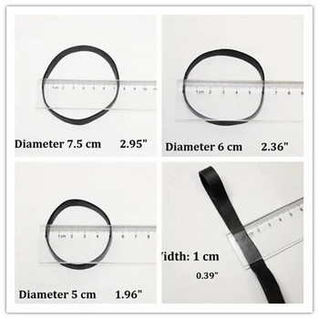 Широчина 1 см Тежкотоварни черни еластични ластици Опаковка Връзка Опаковка - Вие избирате размер и количество