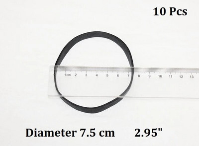 Πλάτος 1cm Heavy Duty Μαύρα Ελαστικά Λαστιχάκια Συσκευασία Γραβάτα Συσκευασία - Επιλέγετε Μέγεθος και Ποσότητα