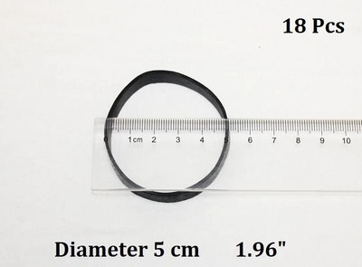 Πλάτος 1cm Heavy Duty Μαύρα Ελαστικά Λαστιχάκια Συσκευασία Γραβάτα Συσκευασία - Επιλέγετε Μέγεθος και Ποσότητα