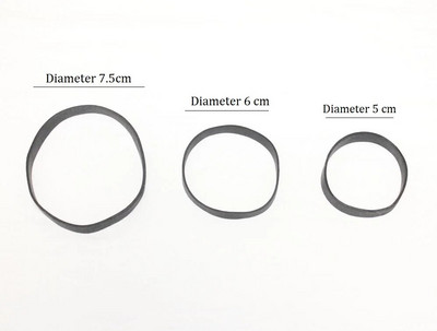 Πλάτος 1cm Heavy Duty Μαύρα Ελαστικά Λαστιχάκια Συσκευασία Γραβάτα Συσκευασία - Επιλέγετε Μέγεθος και Ποσότητα