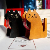 Vintage puidust lindi jaotur Armas koomiksikassi rull-lindi lõikur tihendus Washi lindi hoidik käsitsi pakkimistööriist kontoritarvikud