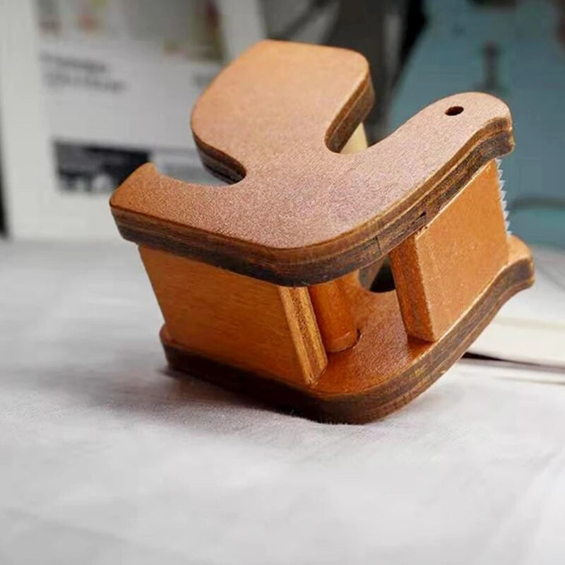 Vintage puidust lindi jaotur Armas koomiksikassi rull-lindi lõikur tihendus Washi lindi hoidik käsitsi pakkimistööriist kontoritarvikud