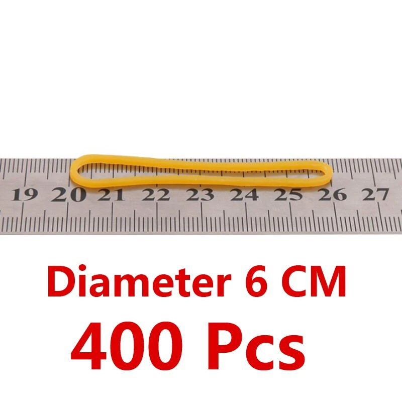 400 gab. Izturīgas elastīgas gumijas lentes rēķini Elastīgi izstiepjami stiprinājumi Gredzena diametrs 60 mm skolas kancelejas piederumiem