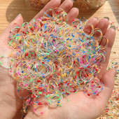 1000 τμχ 14mm Μικρά αξεσουάρ μαλλιών Κορίτσια Ελαστικό πολύχρωμο λαστιχάκι για το σπίτι Σχολείο Γραφείο τεντώσιμο λουρί Εργαλεία styling μαλλιών