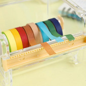 Creative Tape Cutter Dispenser Tape Tool Organizer Διαφανής θήκη ταινίας γραφείου Γραφείο χαρτικής ταινίας Storage Tape Dispenser