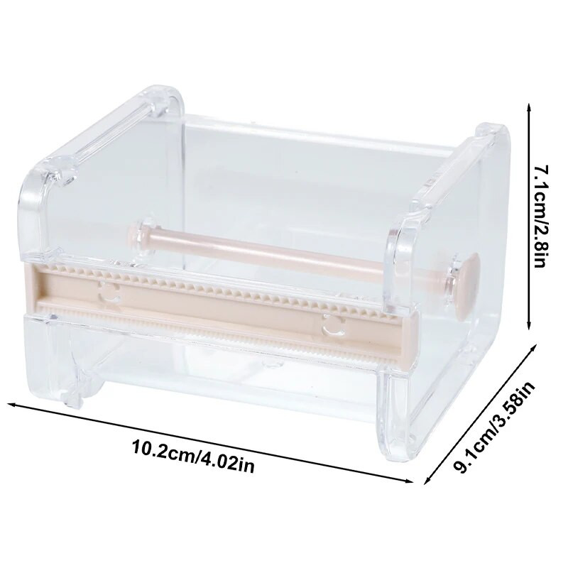 Creative Tape Cutter Dispenser Tape Tool Organizer Διαφανής θήκη ταινίας γραφείου Γραφείο χαρτικής ταινίας Storage Tape Dispenser