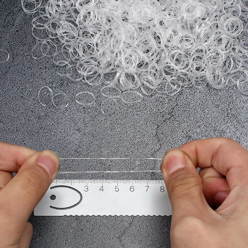 2000 tk/komplekti läbimõõt 13 mm tüdrukud armsad läbipaistvad juuksepaelad lastele hobusesaba hoidja juuksesõrmus kummipaelad juukseaksessuaarid