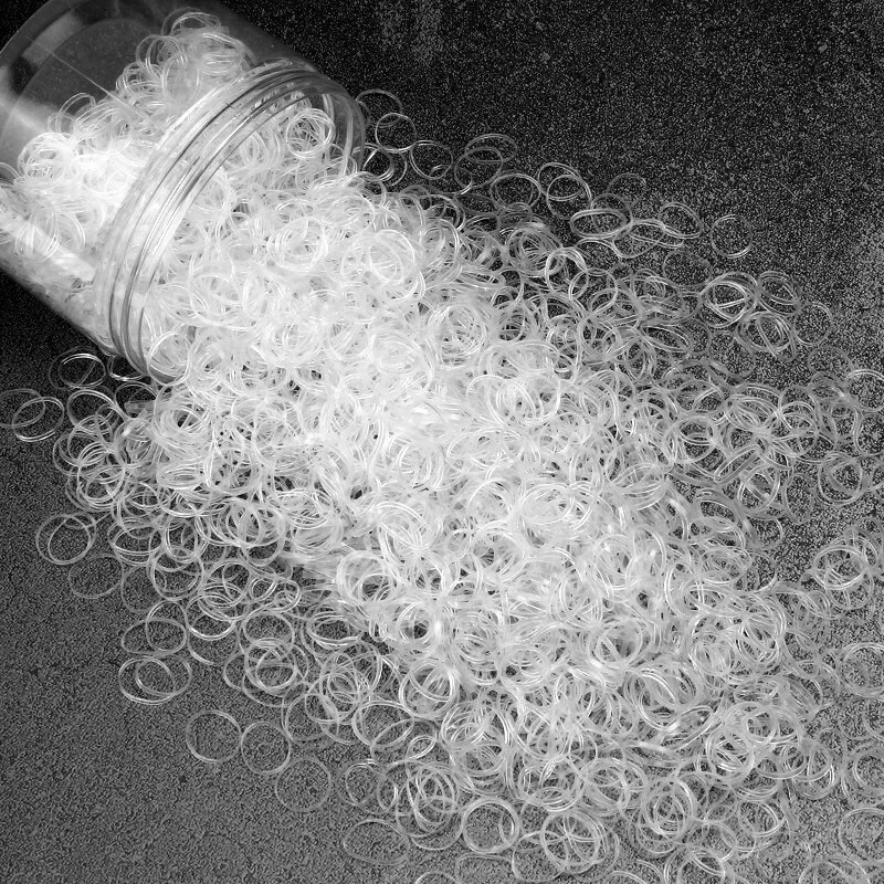 2000 tk/komplekti läbimõõt 13 mm tüdrukud armsad läbipaistvad juuksepaelad lastele hobusesaba hoidja juuksesõrmus kummipaelad juukseaksessuaarid