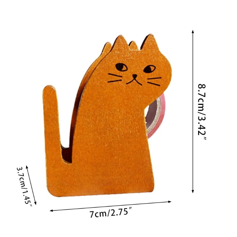 Koka lentes dozators jauks dzīvnieku rullīšu lentes griezējs blīvējums Washi lentes turētājs rokasgrāmata iepakošanas rīks biroja piederums