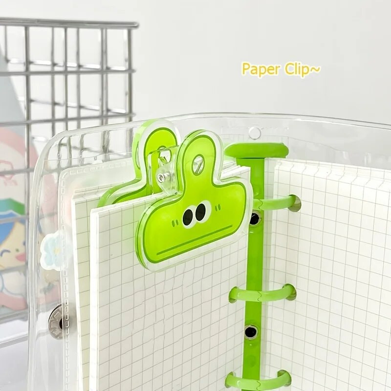 MOHAMM 4gab. Pack Multicolor Cute Sejas Akrila Sasaistes Saspraudes Plānotājs Skavas Papīra Skava Biroja dekoratīvie piederumi Skolas Kancelejas piederumi