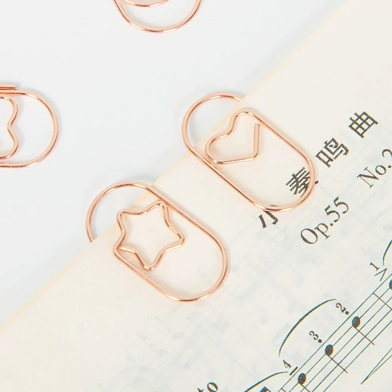 10 gab. Saspraudes Mini sirds Zelta Rozā zelta Krāsu Saspraudes Grāmatzīme Saspraudes Saspraudes Biroja piederumi Saspraudes Patchwork Kancelejas preces