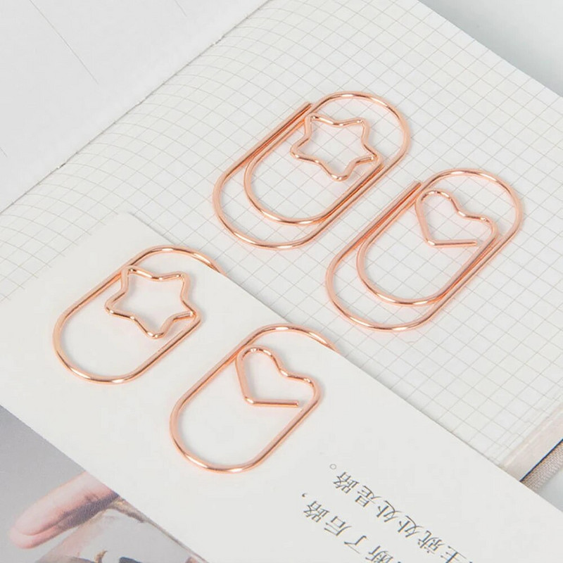 10 gab. Saspraudes Mini sirds Zelta Rozā zelta Krāsu Saspraudes Grāmatzīme Saspraudes Saspraudes Biroja piederumi Saspraudes Patchwork Kancelejas preces