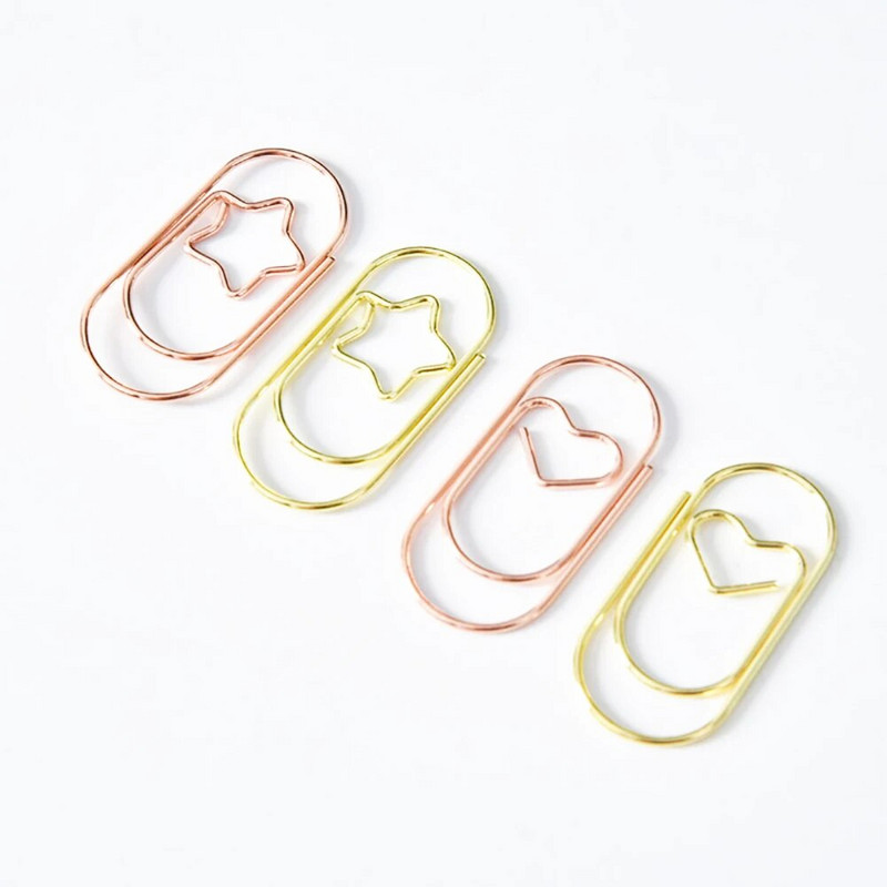 10 gab. Saspraudes Mini sirds Zelta Rozā zelta Krāsu Saspraudes Grāmatzīme Saspraudes Saspraudes Biroja piederumi Saspraudes Patchwork Kancelejas preces