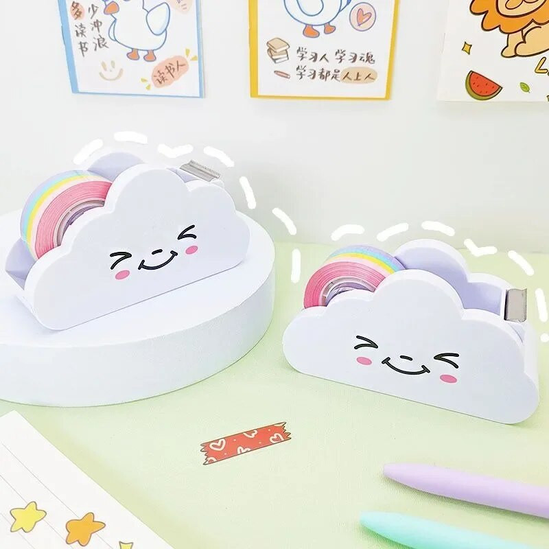1 PC Cute Cloud Masking Tape Sticker Cutter Washi Tape Storage Organizer Κόφτης Ταινιών Γραφείου Διανομέας Αναλώσιμα γραφείου