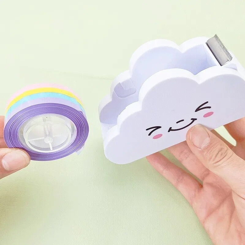 1 PC Cute Cloud Masking Tape Sticker Cutter Washi Tape Storage Organizer Κόφτης Ταινιών Γραφείου Διανομέας Αναλώσιμα γραφείου