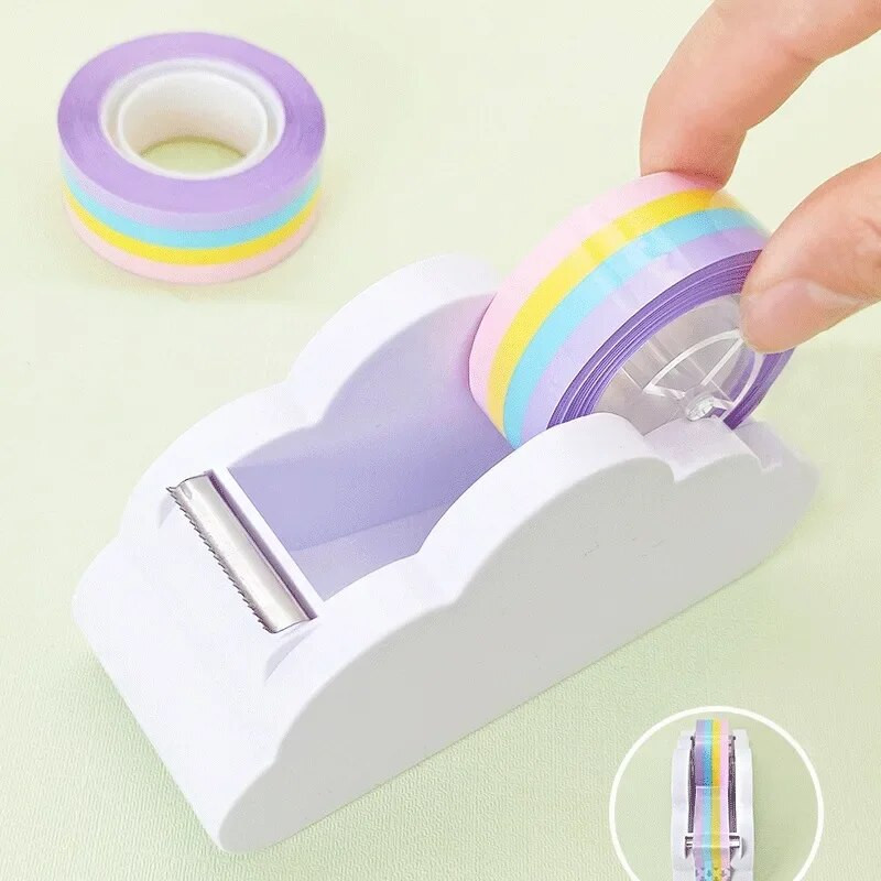 1 PC Cute Cloud Masking Tape Sticker Cutter Washi Tape Storage Organizer Κόφτης Ταινιών Γραφείου Διανομέας Αναλώσιμα γραφείου