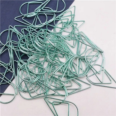 50 gab. Modelēšanas saspraudes Metāls Materiāls Ūdens piliens Forma Zelta Sudraba Melns Krāsa Grāmatzīmju Atgādņu saspraudes 2.5x1.5cm