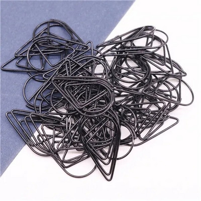 50 gab. Modelēšanas saspraudes Metāls Materiāls Ūdens piliens Forma Zelta Sudraba Melns Krāsa Grāmatzīmju Atgādņu saspraudes 2.5x1.5cm