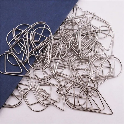 50 gab. Modelēšanas saspraudes Metāls Materiāls Ūdens piliens Forma Zelta Sudraba Melns Krāsa Grāmatzīmju Atgādņu saspraudes 2.5x1.5cm