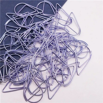 50 gab. Modelēšanas saspraudes Metāls Materiāls Ūdens piliens Forma Zelta Sudraba Melns Krāsa Grāmatzīmju Atgādņu saspraudes 2.5x1.5cm