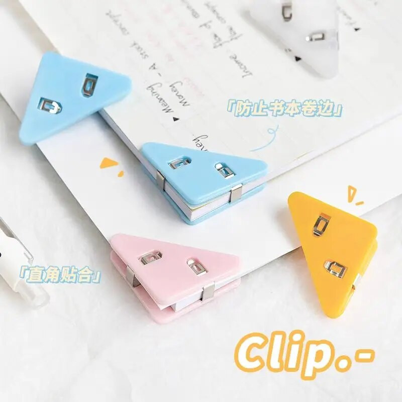 5 τεμ/Σετ Μονόχρωμα Τρίγωνα γωνιακά κλιπ Βάση σελίδας Κλιπ χαρτιού Αξεσουάρ γραφείου Φωτογραφικός σφιγκτήρας Σχολικά προμήθειες Σταθερές